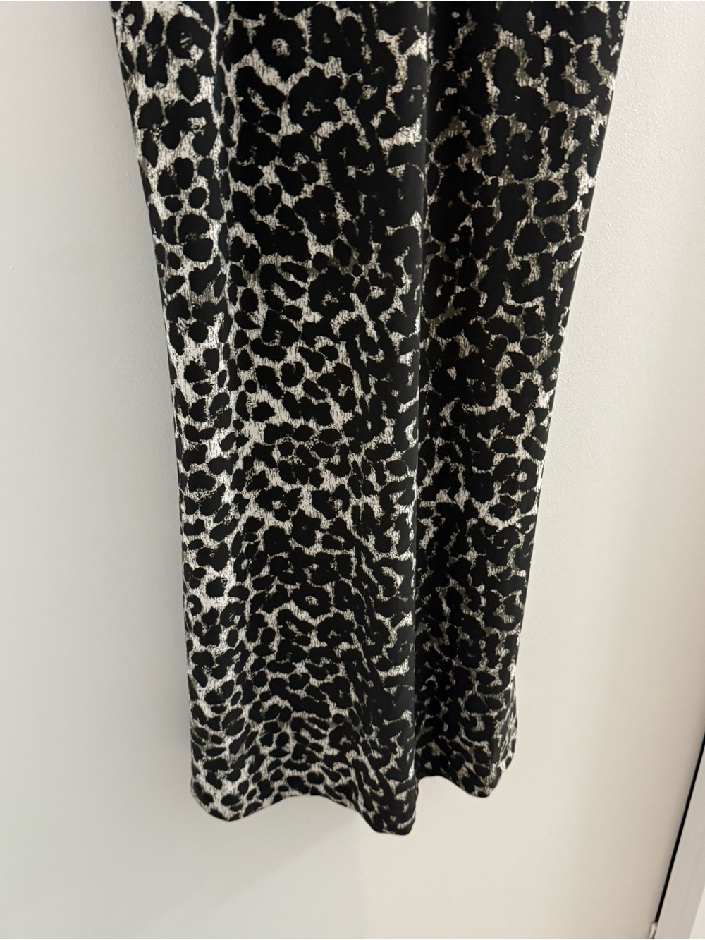 Norma Kamali x Kamali Kulture Leopard Print Stretch Jersey Maxi Gown Sz Med Boho - Picture 13 of 13